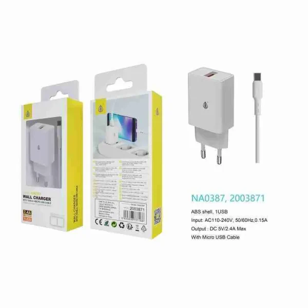 Charger with Micro USB Cable 2.4A