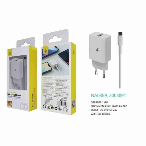 Charger Adapter 1 USB 18W 3.4A