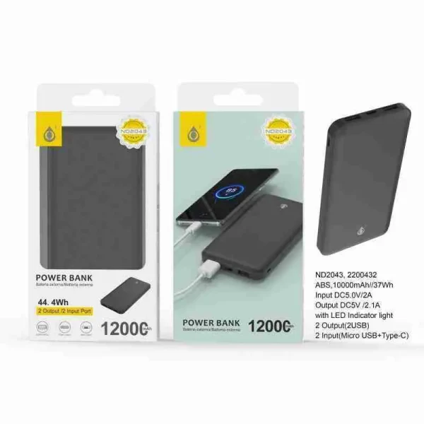 Power Bank 12,000 mAh