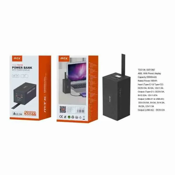 Power Bank 50,000 mAh Fast Charging 22.5W
